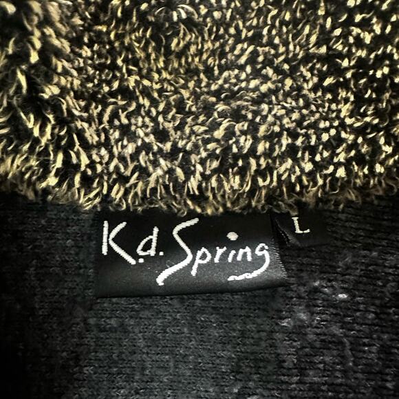 Vintage KD SPRING Womens Vest Large Gray Fleece Full Zip Lagenlook Artsy Boho - Picture 8 of 11